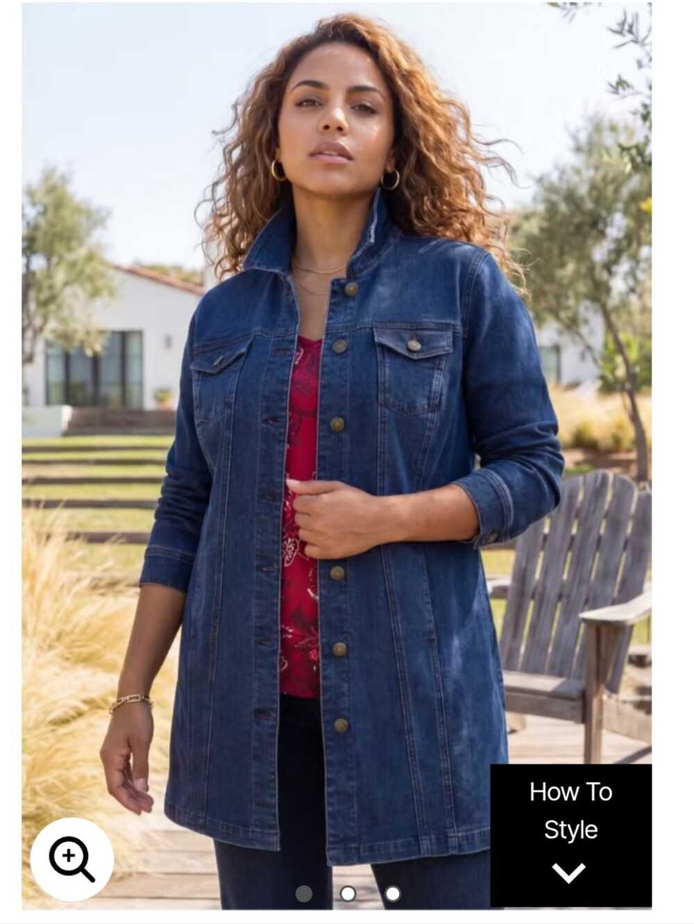 NorthStyle Oversized Dark Blue Denim Jacket